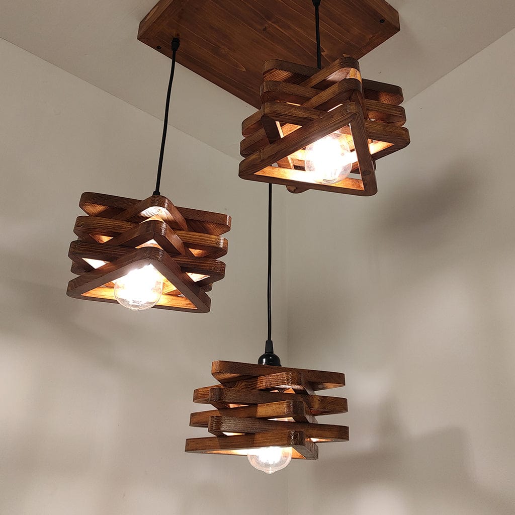 Star Brown Cluster Hanging Lamp (BULB NOT INCLUDED)
