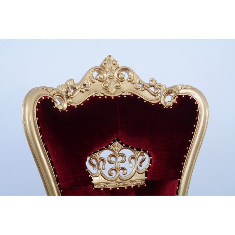 Wooden Luxurious  Maharaja High Back throne Gold Leaf Chair