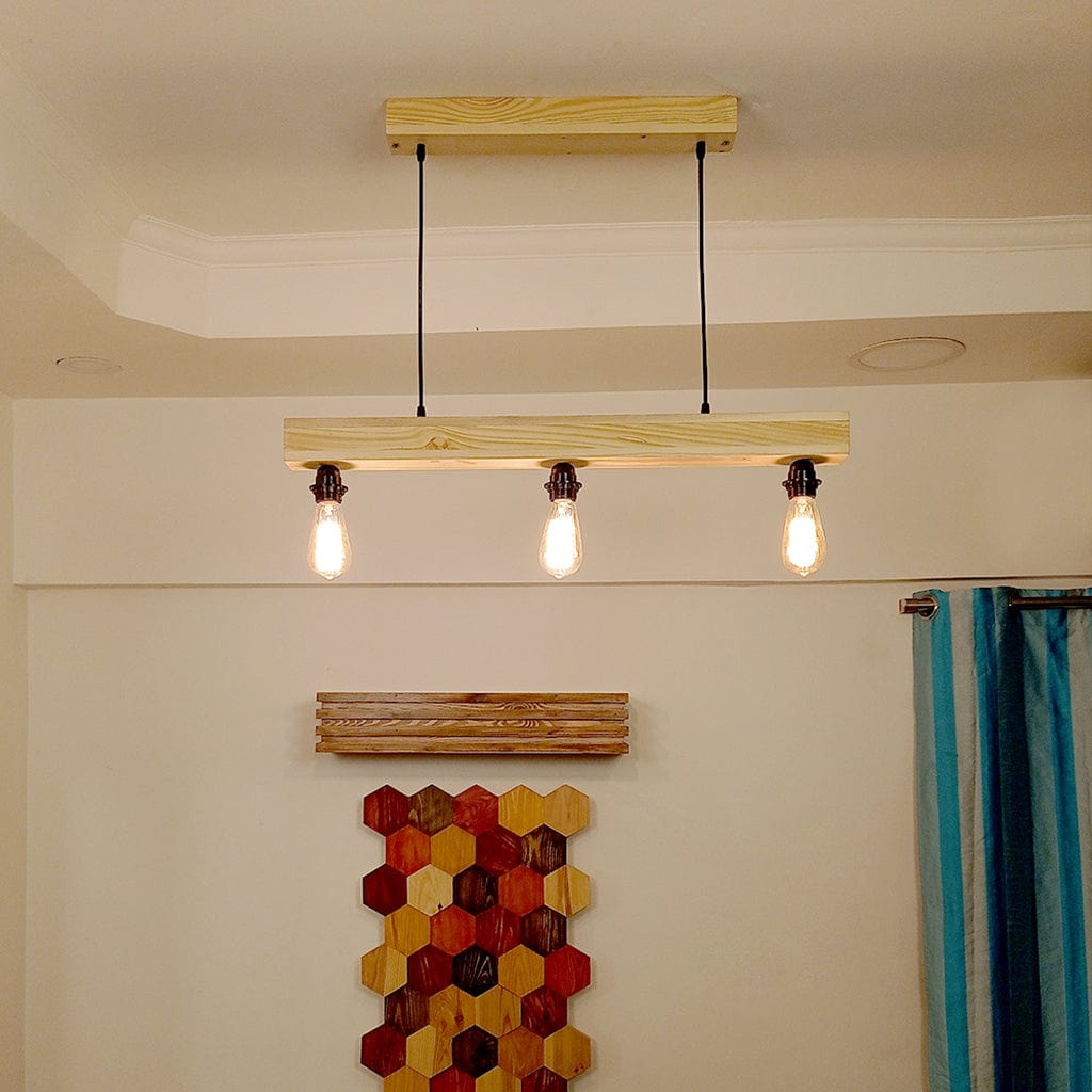 Tavern Beige Wooden Series Hanging Lamp (BULB NOT INCLUDED)