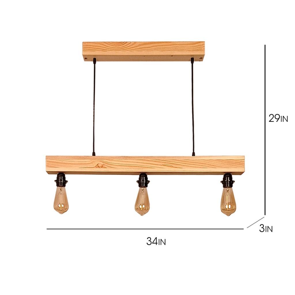 Tavern Beige Wooden Series Hanging Lamp (BULB NOT INCLUDED)