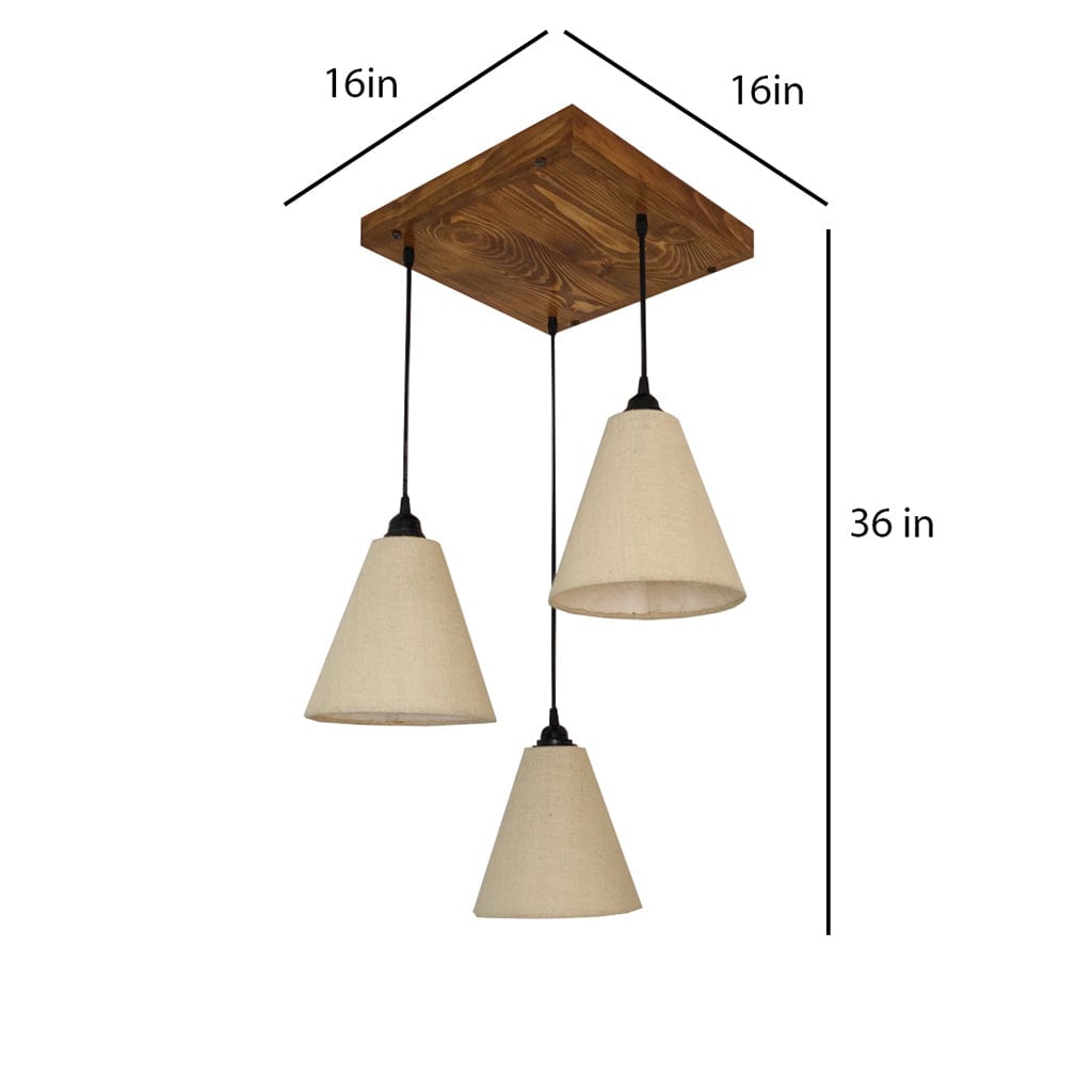 Terzo Beige Cluster Hanging Lamp (BULB NOT INCLUDED)