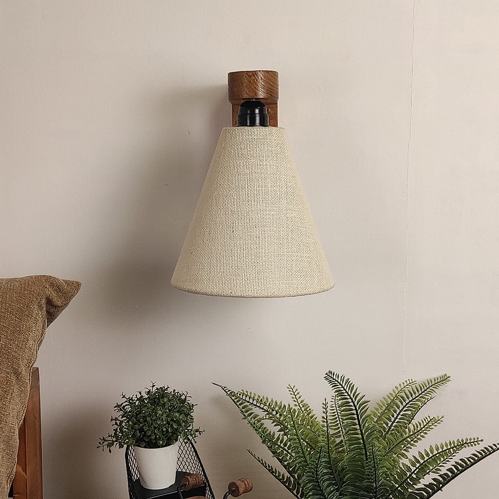 Terzo Brown Wooden Wall Light (BULB NOT INCLUDED)