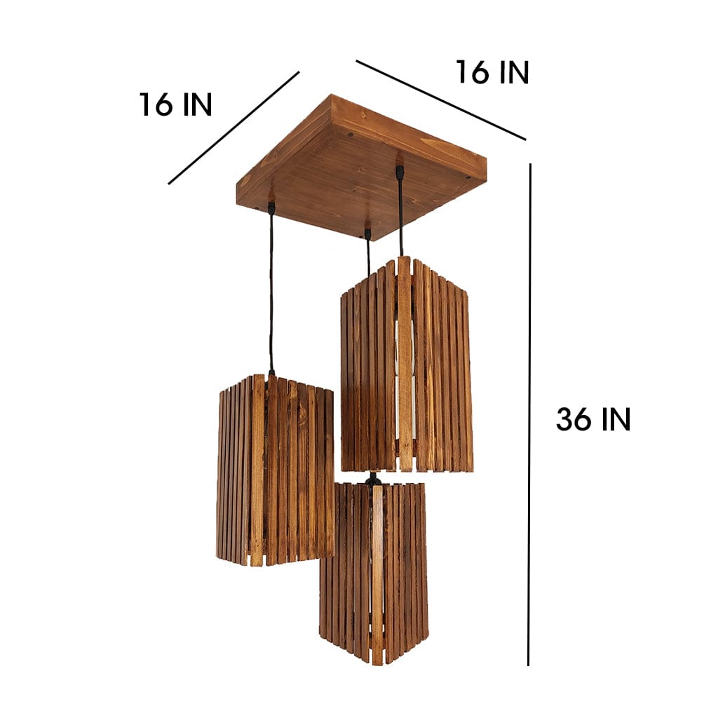 Trikona Brown Cluster Hanging Lamp (BULB NOT INCLUDED)