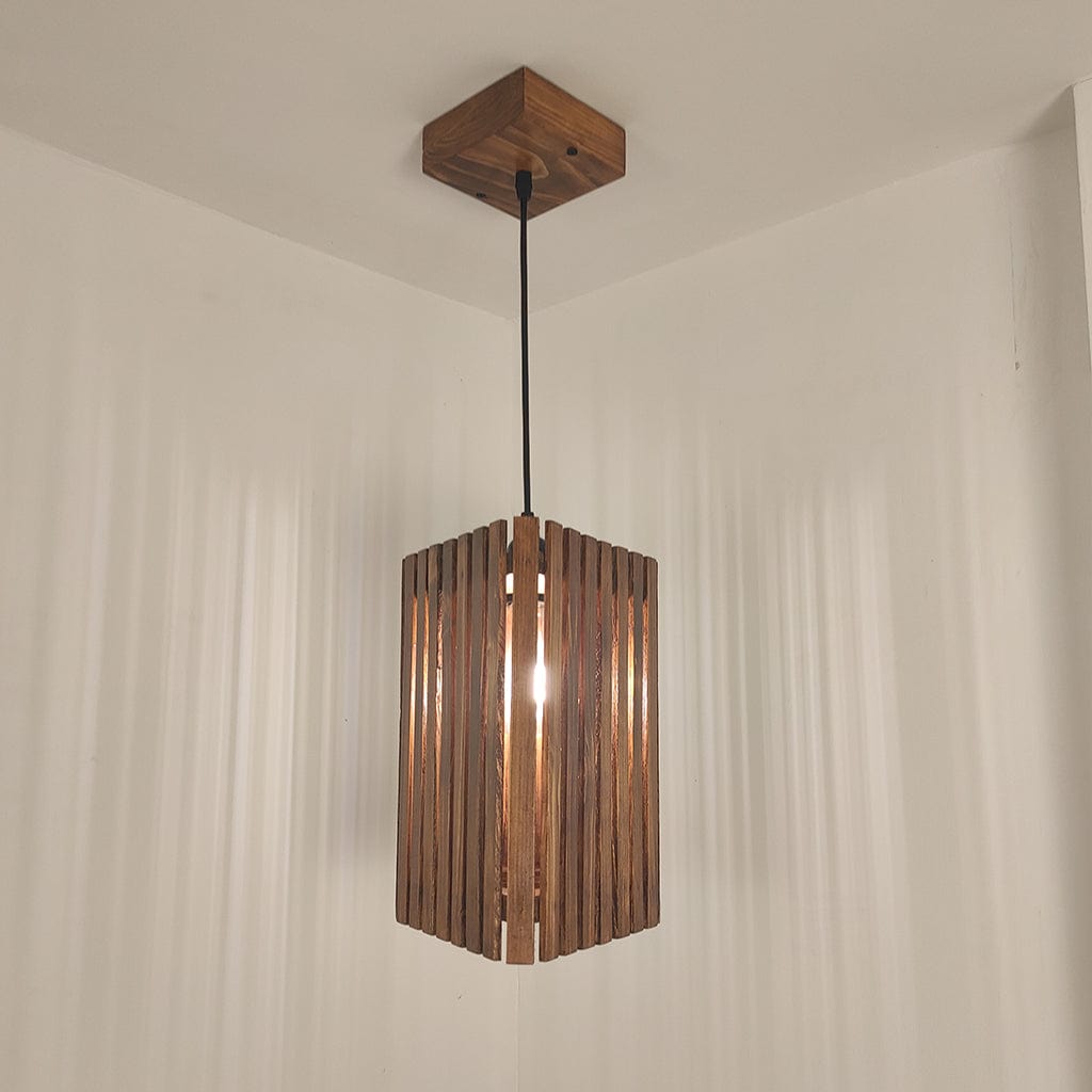 Trika Brown Wooden Single Hanging Lamp
