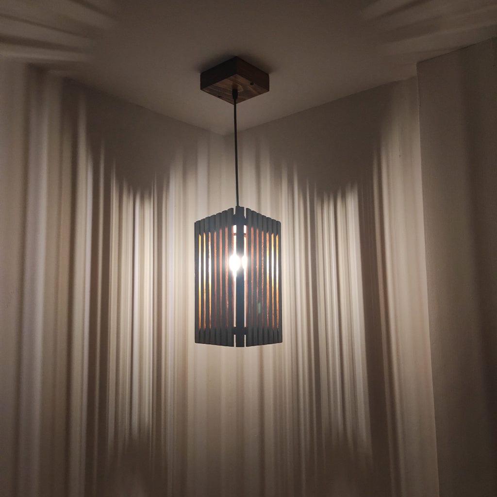 Trika Brown Wooden Single Hanging Lamp