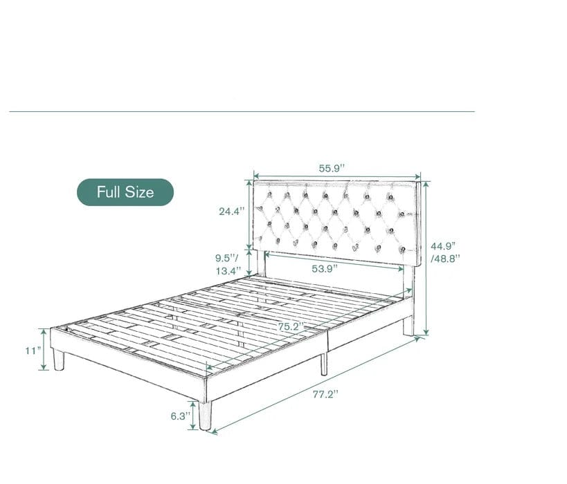 Ammerman Tufted Low Profile Platform Bed