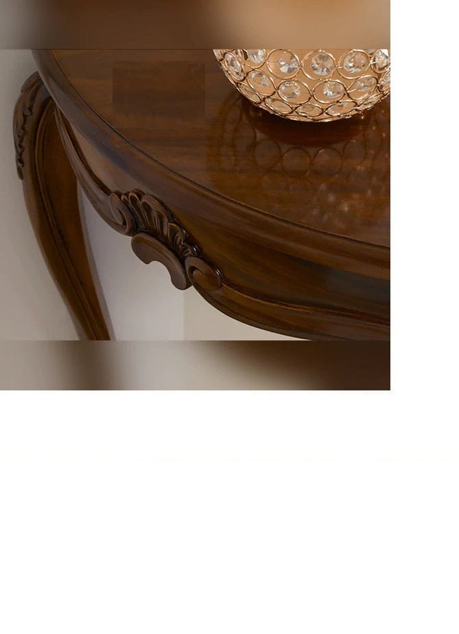 Console Table Arlette Half Moon Italian Baroque Style (Walnut Finish)