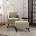 Wesson Wide Tufted Armchair and Ottoman