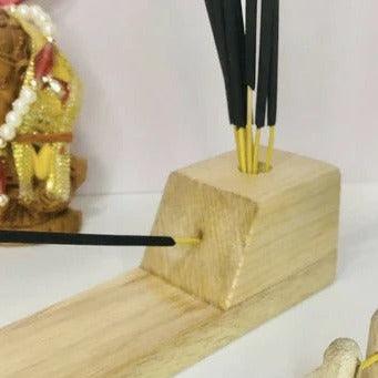 Reliable Wooden Agarbatti Stand with Ash Catcher Dhoop Stick Holder For Home Mandir By Miza - Ouch Cart 