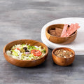 WOODEN BOWL || SET OF 3 || FOOD SAFE || ACACIA WOOD || HOT/COLD MEAL SAFE