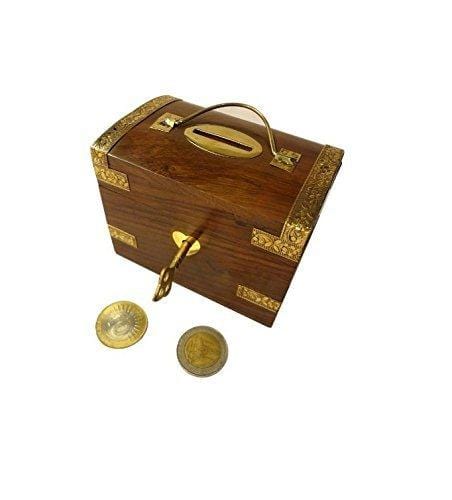 Wooden Money Bank Box Shape