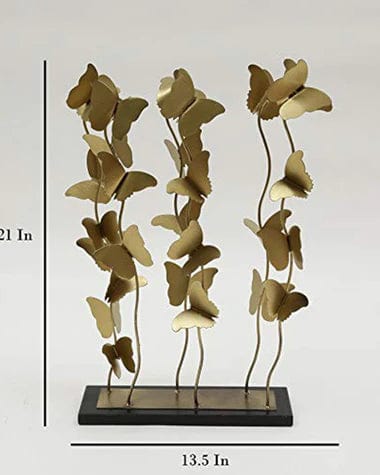 Gold Decorative Iron Butterflies Table Showpiece For Home Decoration Living Room Bedroom