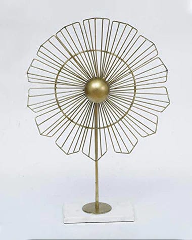 Gold Iron Grapevine Abstract Table Décor Showpiece For Home Decoration Living Room Bedroom Office