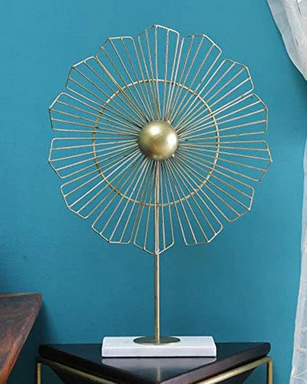 Gold Iron Grapevine Abstract Table Décor Showpiece For Home Decoration Living Room Bedroom Office