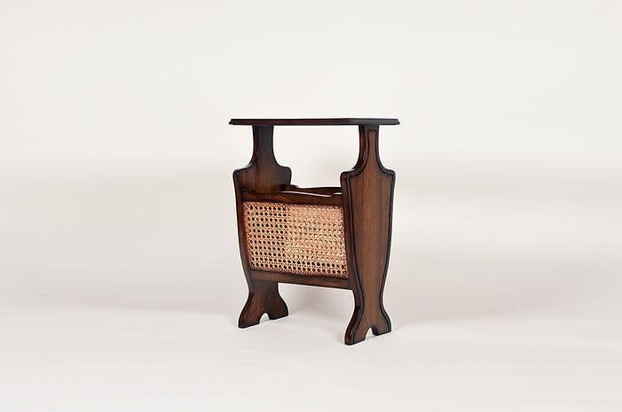 Teak Wood Gayesha Table Cum Magazine Holder