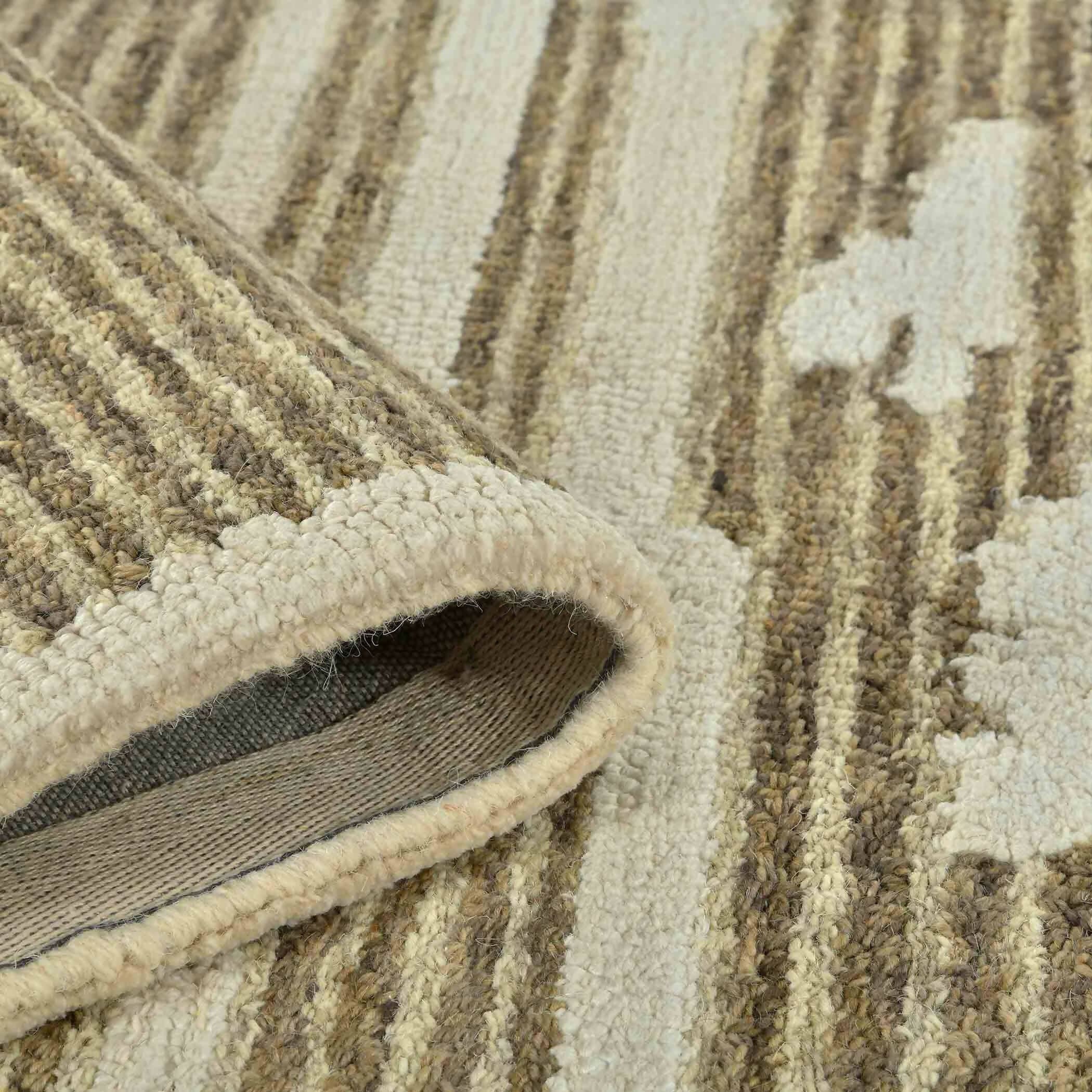 Beige Wool Chicago 8x10 Feet Hand-Tufted Carpet Rug
