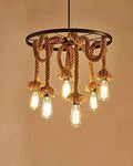 Pendant Hamp Rope Edison Hanging Lights