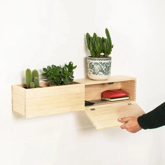il_794xN.1782201002_lac8_86e92906-fe6c-46d8-bb8f-d77103fc861d.webp Wooden Wall Floating Modern Shelf/Wall Mounted Planter Shelf Storage ( With Complementary Coaster ) By Miza - Image 1