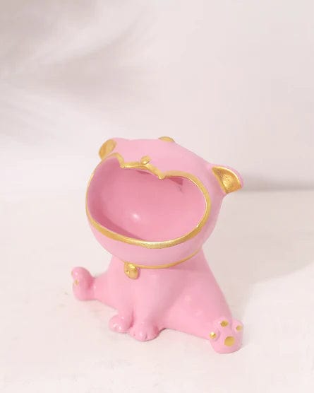 Beautiful Pink Small Fibre laughing Statue For Home Decoration. 