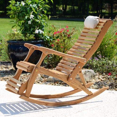 Solid Wood Rocking Chair for Living Room
