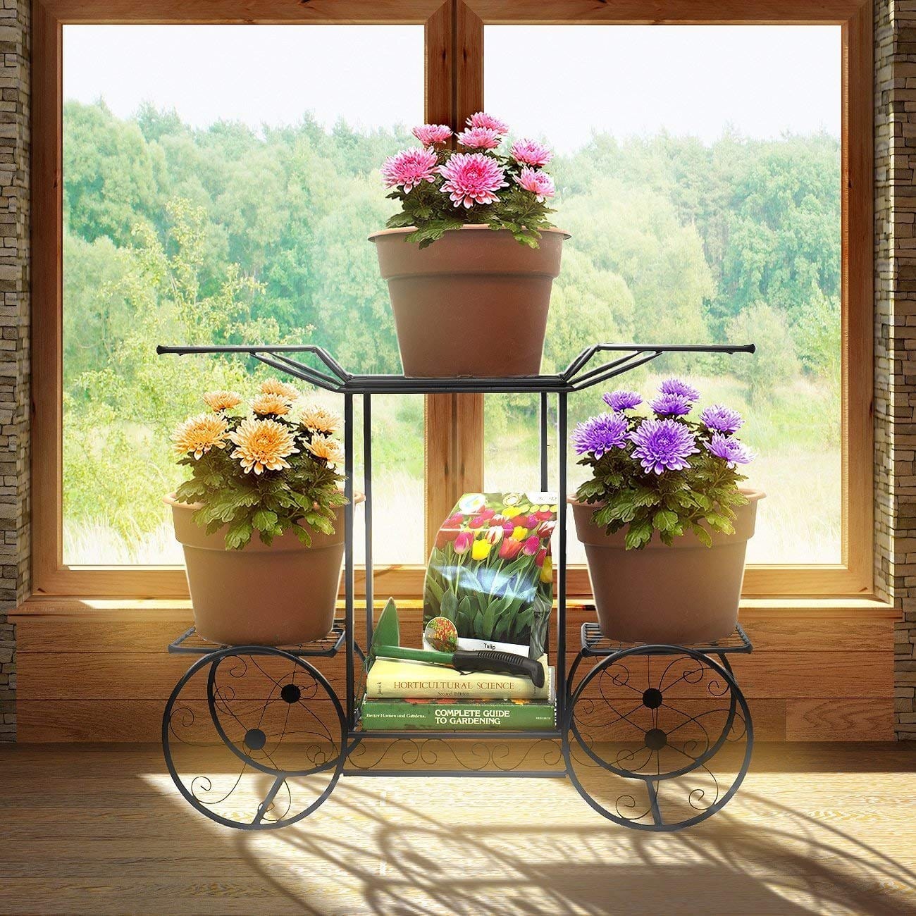 Iron wall plant stand outdoor