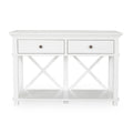 SORRENTO 2 DRAWER WHITE CONSOLE TABLE
