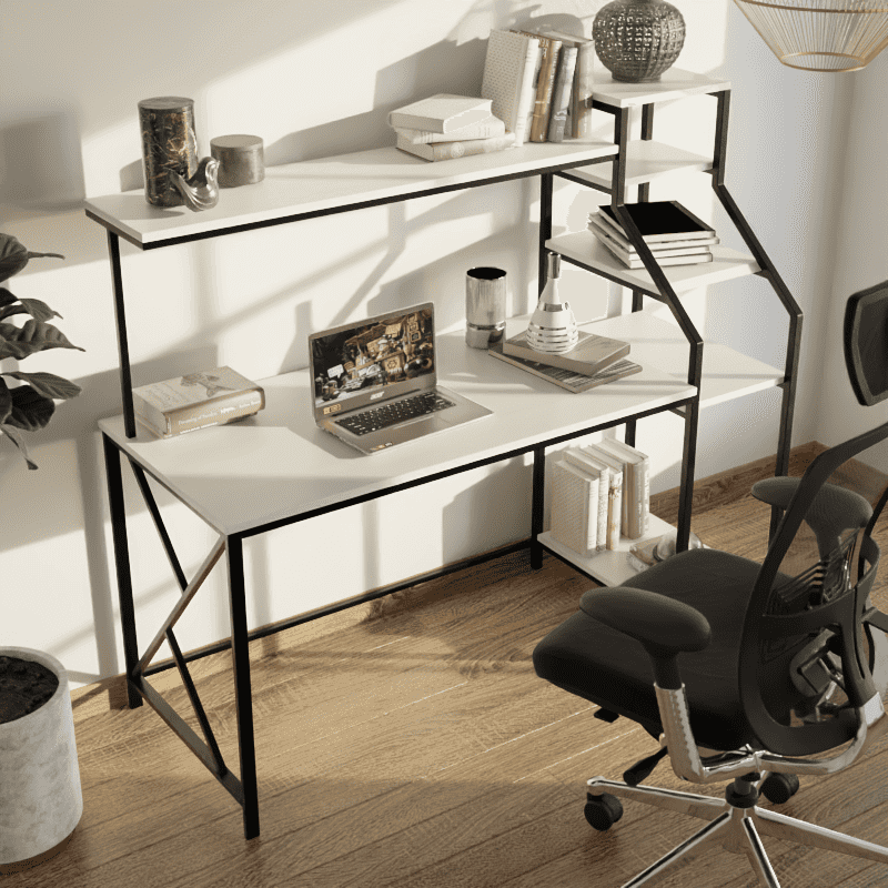 Rio Study Table in White Color