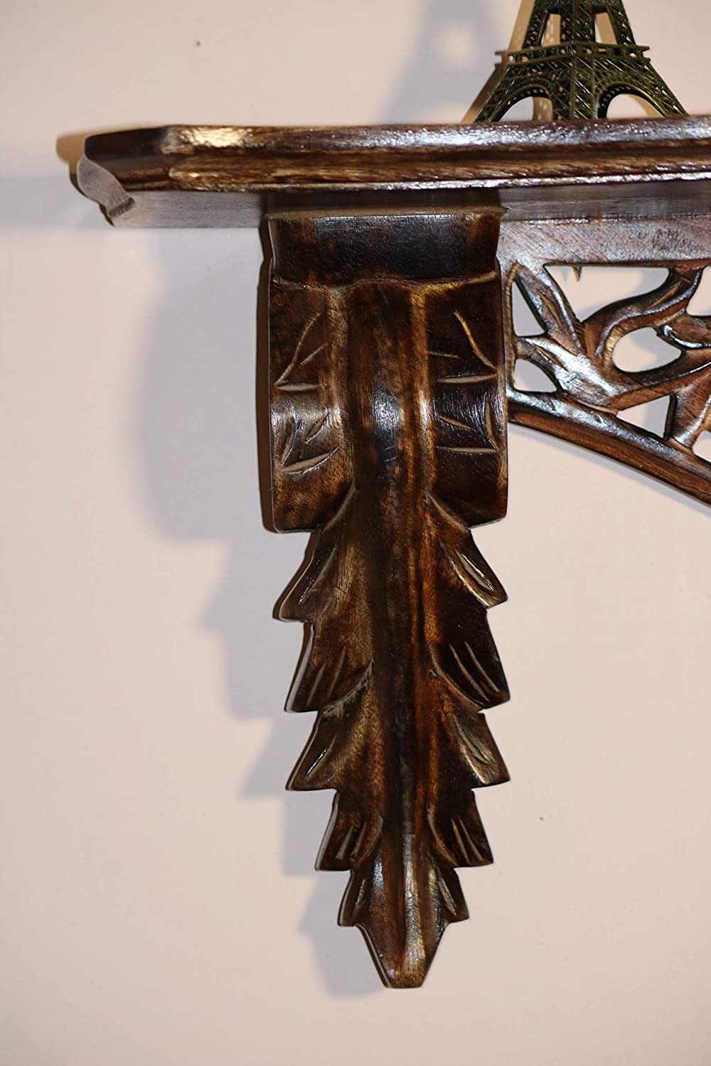 Hand Carved Wall Shelf for Living Room