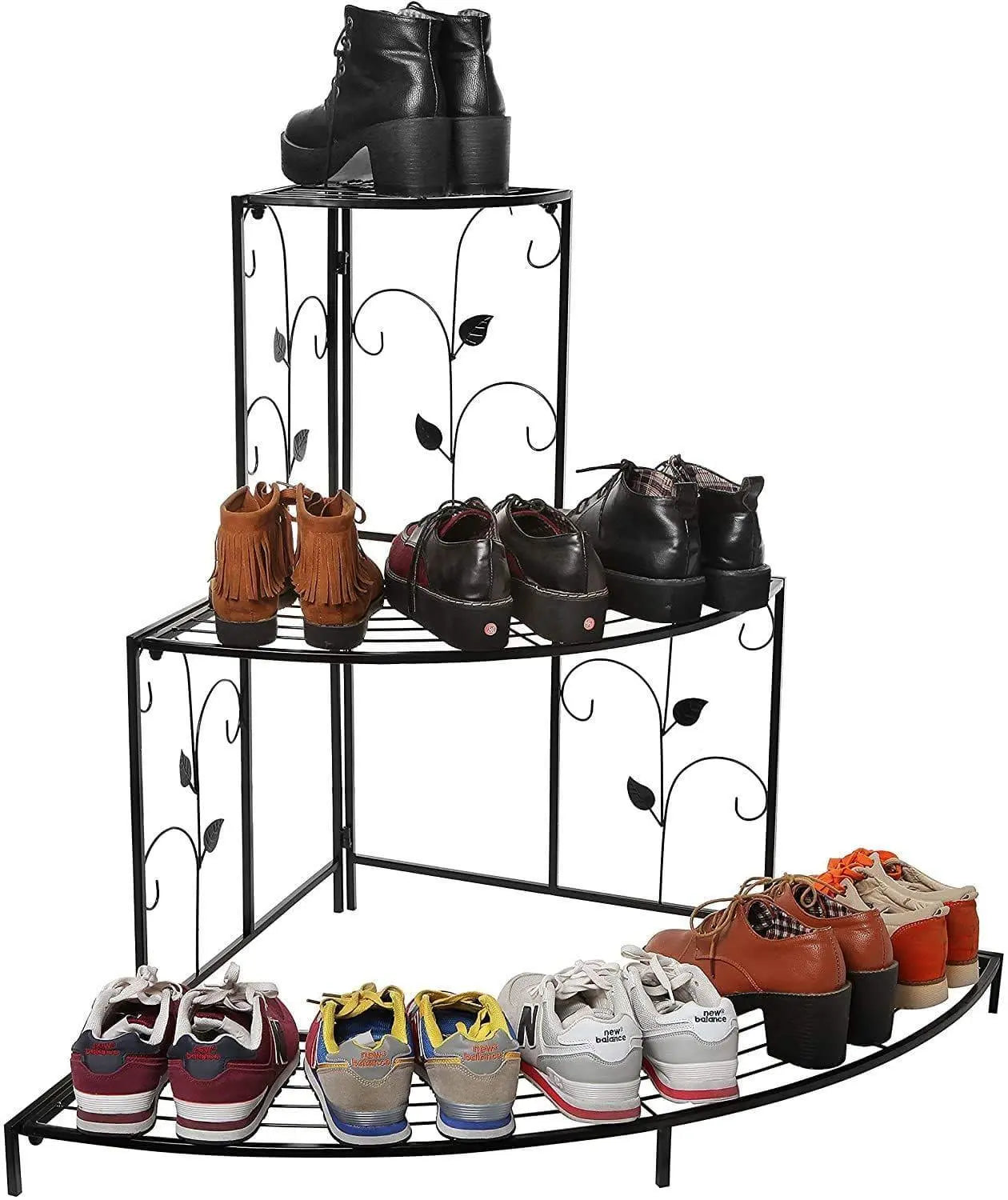 Shoe Stack Rack Flower 3-Tiers Shoe Rack/Multipurpose Storage Rack Flower Pot Stand