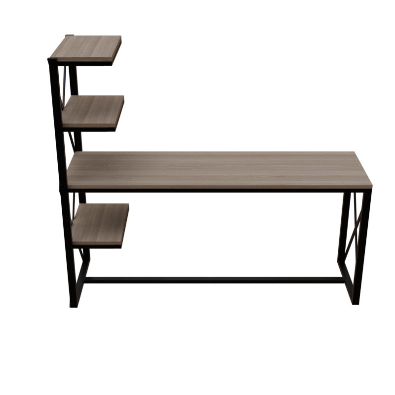 Valor Study Table with Shelves in Wenge Color