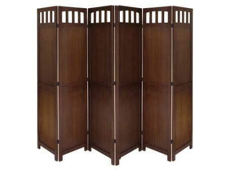 5 panel Wooden Partition | Long Room dividers | Wooden Room Separators for Living Area
